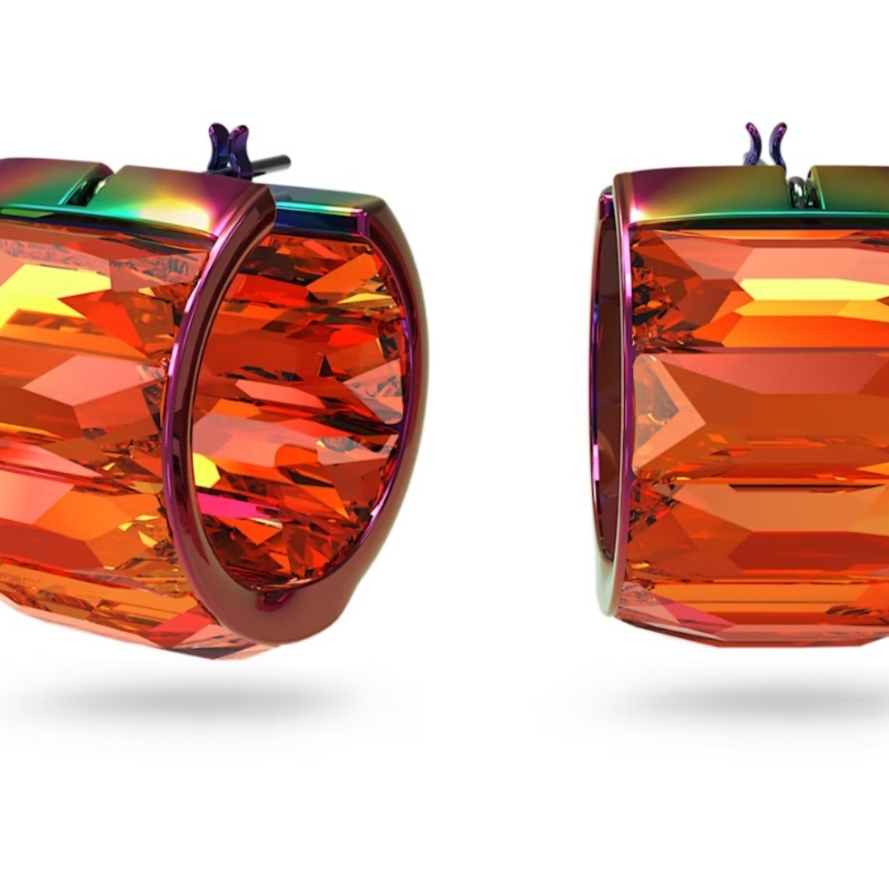 Swarovski Curiosa hoop earrings pink